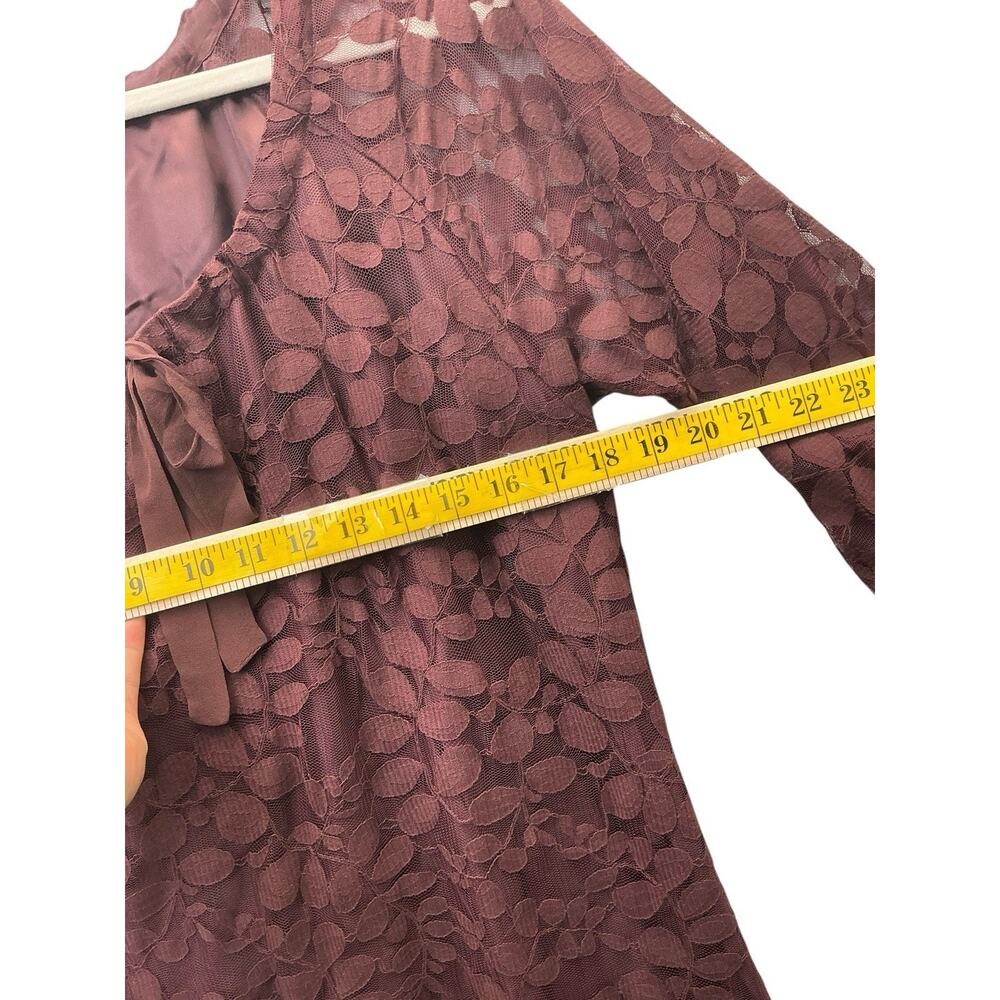 Garnet Hill Boheme Lace Dress Pullover Berry Women's 12 - Picture 10 of 16